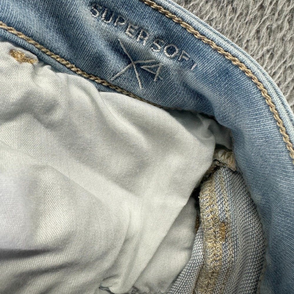 American Eagle Outfitters 360 Jeans Womens 12 Blue Denim Jegging Faded Stretch - Picture 8 of 12